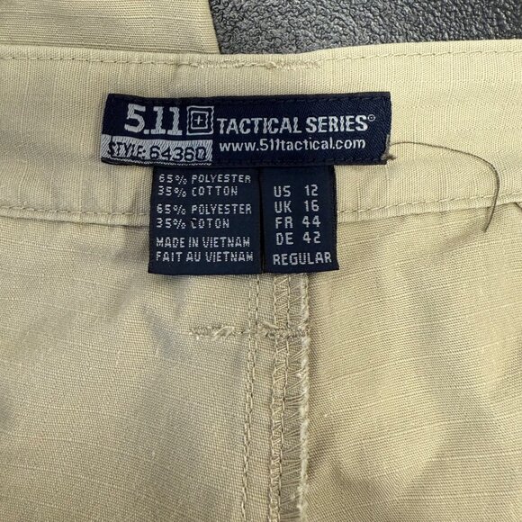 5.11 Tactical Series women’s Khaki Cargo Pants Size12 Ripstop Utility Work - Picture 3 of 8
